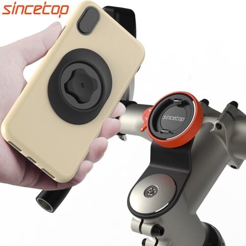 Mountain Bike Handlebar Stem Phone Holder with Quick Mount,MTB Road Bicycle Aluminum GPS Bracket Ultra-Lock Riding Clip Stand