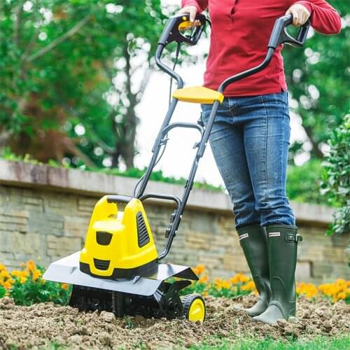 Electric Small Tillage Ripper Micro-tiller Household Small Plowing Machine Scarifier Orchard Greenhouse Rotary Tiller 220V 2400W