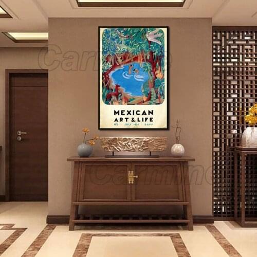 Figure Painting Mountain Spring Bathing Print Painting Poster Home Living Room and Bedroom Wall Art Decoration Can Be Customized