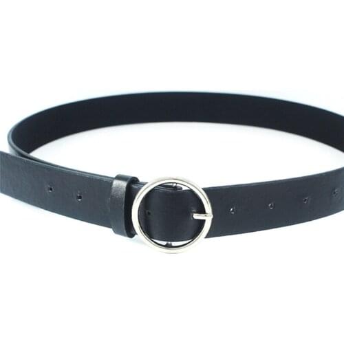 Round Women Solid Fashion Buckle Waist Female Soft Faux Leather Decorative Casual Shape Belt Feminino Ceinture Femme Cinturon