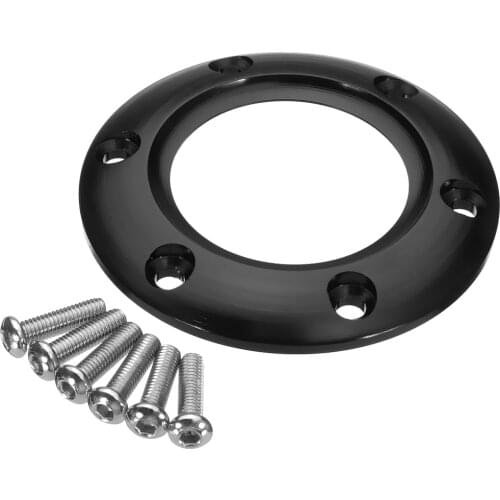 MagiDeal Car 6 Bolts 70mm Steering Wheel Horn Button Center Ring Black