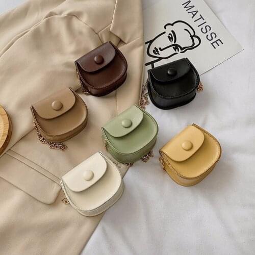 Fashion girl Mini Bag summer new chain saddle bag retro versatile One Shoulder Messenger Bag trend