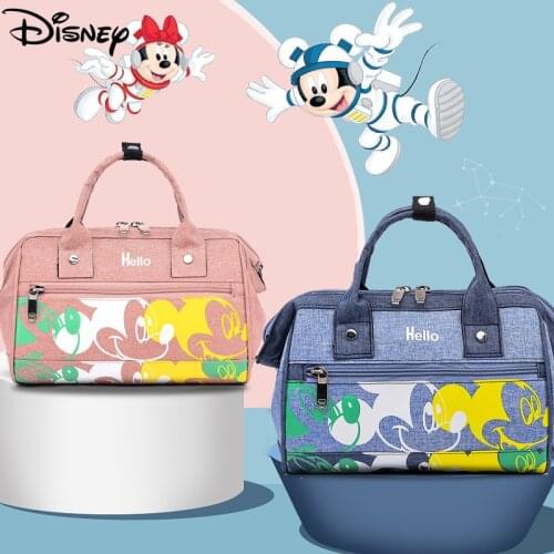 Disney newest Baby Diaper Bag Large Capacity Mother Tote Bag Baby Multifunction Paper Diaper Bag Waterproof Travel Diagonal Bag