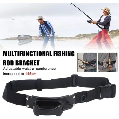 2021 NEW Multifunction Waist Fishing Rod Holder Belt Spinning Casting Pole Holder Portable Rod Pole Inserter Fishing Accessories