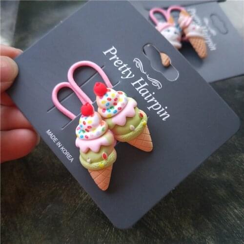 2PCS New Cute Cartoon Sweet Tube Princess Headwear Kids Elastic Hair Bands Children Ropes Girls Accessories Baby Headdress