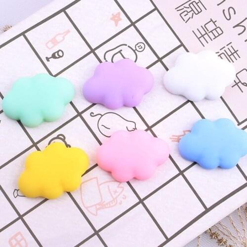 15ocs Resin Flatback Flat Back Cabochon Kawaii DIY Craft Decoration Colorful Cloud Scrapbooking Embellishment