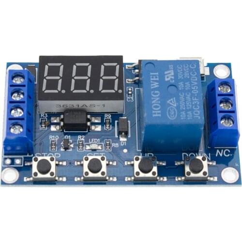 10pcs 1 Channel 5V Relay Module Time Delay Relay Module 6-30V Trigger OFF / ON Switch Timing Cycle for Arduino Relay Board Rele