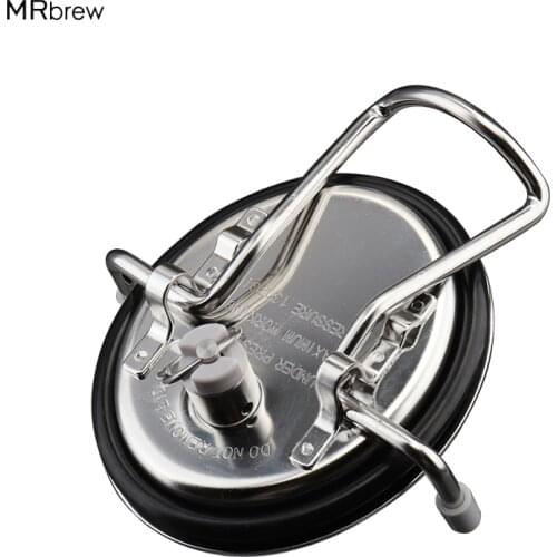 Stainless Steel Ball Lock Beer Keg Lid Corny Keg Lid Homebrew Wine Barrel Cover With Pressure relief valve Beer Keg Cap Bar Tool