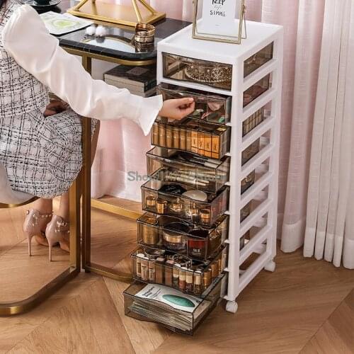 Makeup Cabinet Drawer Type Multi-layer Shelf Cosmetic Desktop Storage Box File Storage Cabinet Stationery Storage Cabinet