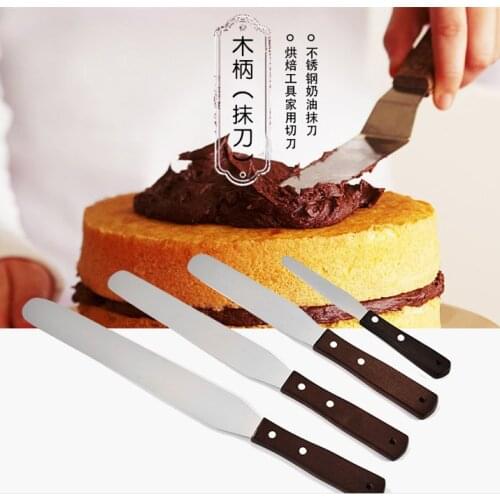 4/6/8/10 inch Stainless Steel Cake Spatula Butter Cream Icing Frosting Knife Smoother Kitchen Pastry Cake Decoration Tools
