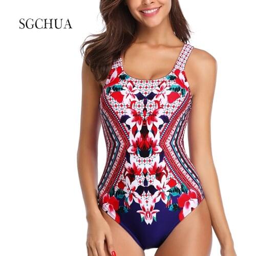 One Piece Swimsuit Newest Print Plus Size Swimwear Push Up Bodysuit Famle For Big Bathing Suit Vintage Retro Brazilian Beachwear