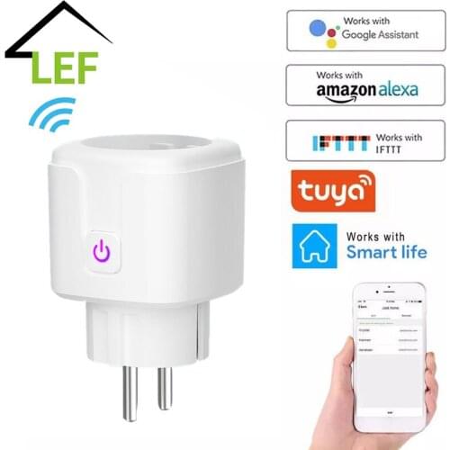Smart Plug WiFi Socket EU 16A Power Monitor Timing Function Tuya SmartLife APP Control Works With Alexa Google Assistant
