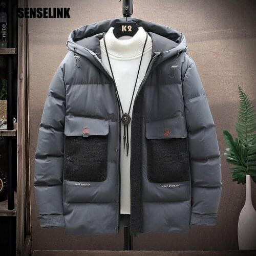 Warm Cotton Clothing Hoodies Mens Jacket Parka Winter Coats Korean Thick Down Short Fashion Casual Padded Branded Jacket 3XL