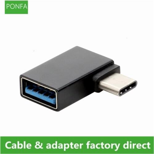 Type C to USB 3.0 OTG adapter USB-C 3.1 90 degree revolution to USB 3.0 A female connection keyboard mouse U disk USB adapter