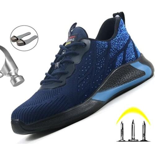 Safety Shoes Men Sneaker Steel Toe Work Shoes Male Indestructible Shoes Puncture-Proof Work Sneakers Security Protective Shoes