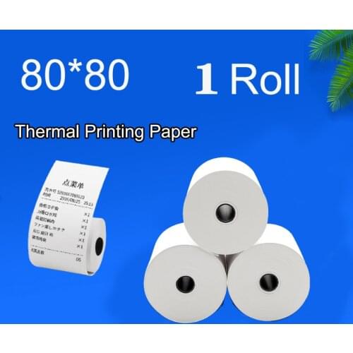 4 roll 80*80 POS machine actual diameter 73mm 80x73mm thermal paper roll for cash register Thermal paper Receipt printer paper