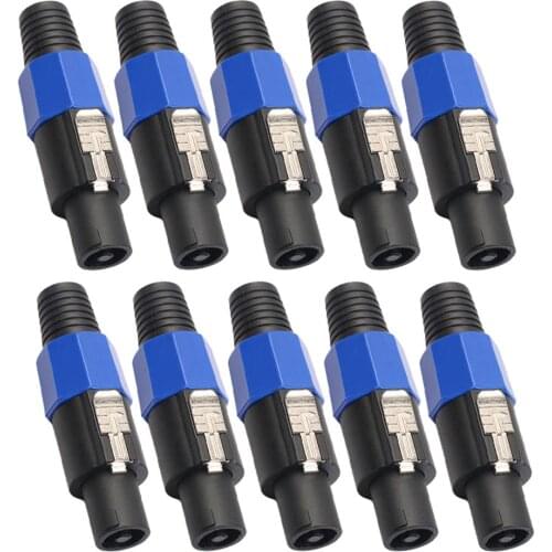 10Pcs/Lot 4-Pole 4Pin NL4FC Connector Ohm Plug Speaker Audio Cable Plug Adapter 4 Pin Speakon Female Jack Accessories