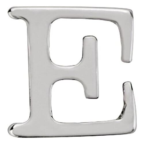10pcs Silver letter E Charm floating charms for Living glass locket