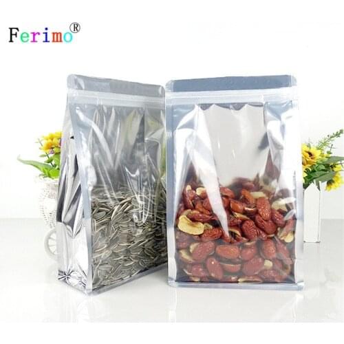100pcs Aluminum eight side seal high quality food grade environmental protection aluminum foil general packaging bag kitchen bag