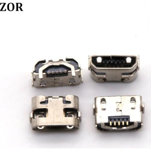 100pcs/Lot Micro USB Jack Connector For Huawei Y5 II CUN-L01/ Kindle Fire 5th Gen SV98LN Charging Socket Port Plug