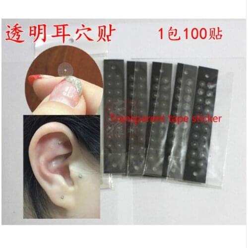 100pcs/pack Magnetic ear bean bead press stickers Auricular Vaccaria seed acupuncture needle ear acupoints dieting slimming body