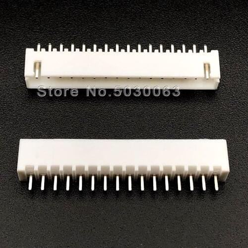 15pcs/lot XH2.54 16P 16pin XH-16A wire Connector XH 2.54mm spacing 180 angle straight pin Header PCB Car