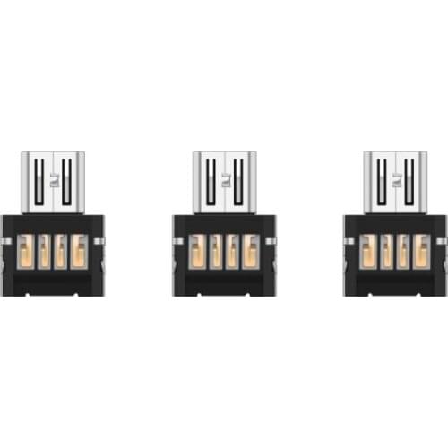 OTG Cable Type-C Micro USB General USB Type Adapter Phone Android Mobile Data Micro Converter OTG Cable C Head Silver 3pcs