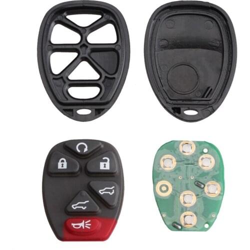 315Mhz 6 Buttons Keyless Entry Remote Car Key Fob OUC60270 15913427 With Electronics and Battery