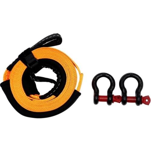 5m 5 Tons Tow Rope Heavy Duty High Strength Recovery Emergency Towing Rope Cable Strap With 2 Hooks For Car Truck Trailer