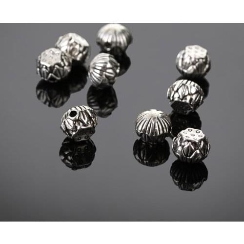 50pcs Spacer Charms Tibetan Silver 6X8mm Metal Spacer Beads For Jewelry Making