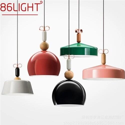 86LIGHT Colorful Pendant Light Contemporary Simple LED Lamps Fixtures For Home Decorative Dining Room