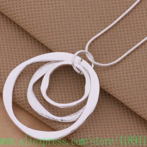 Free shipping silver plated Necklace silver plated fashion jewelry pendant /beoajvva aljajcqa AN200