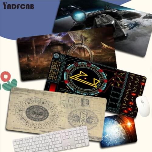 STARGATE SG-1 Drawings Style Pattern Large Gaming Mouse Pad XL Locking Edge Size for Mat for overwatch/cs go/world of warcraft
