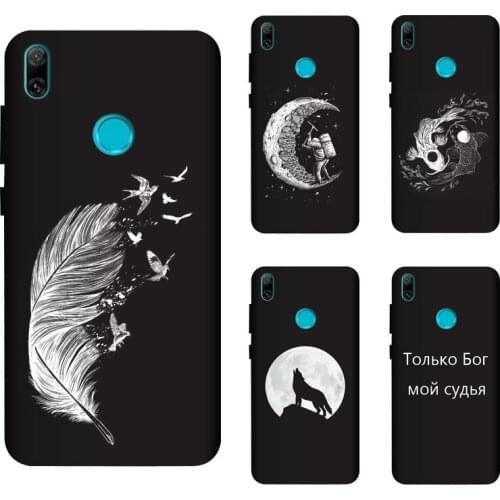 Soft Silicone TPU For Huawei Y7 Y 7 2019 DUB-LX1 Case Cover Painting Matte Phone Cases For Huawei Y7 Prime 2019 DUB-LX3 Funda