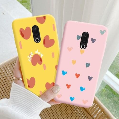For Meizu 15 Case Protective Phone Shell Frosted Silicone Casing For Meizu 15 Lite Color Heart-Shaped Soft TPU Back Cover