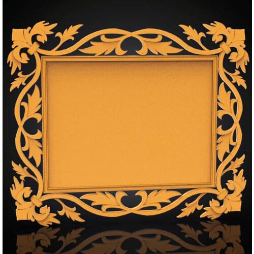 Digital file photo picture frame 3d model relief for cnc carving engraving in STL file format