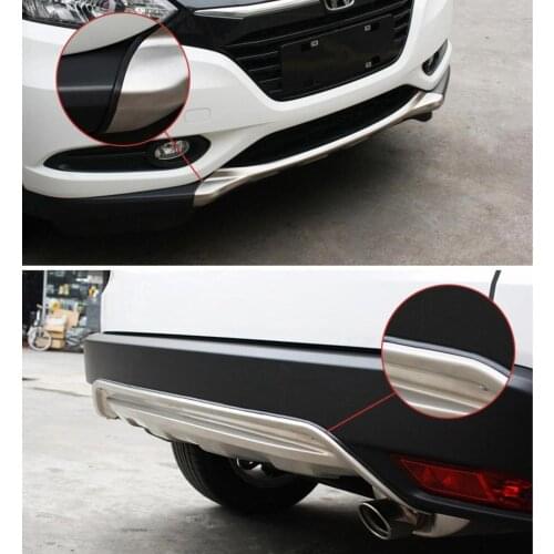 For Honda VEZEL HR-V HRV 2015.2016.2017 2018 Front + Rear Bumper Diffuser Stainless steel Bumpers Guard skid plate