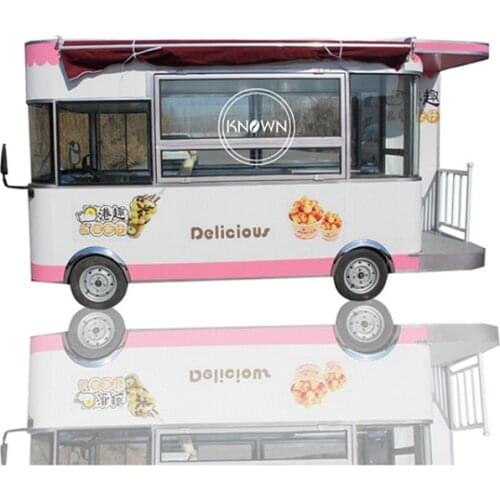 3.5M length mobile street electric fast food truck snack food trailer cart for sale