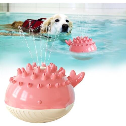 Dog Swimming Pool Water Spray Chew Toy Pet Bathtub Automatic Float Molar Toy Kids Bath Supplies Puppy Interactive Tool Stuff