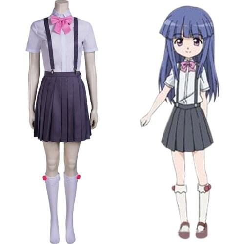 Higurashi When They Cry Furude Rika Cosplay Costume JK Uniform Suit Halloween Carnival Outfits