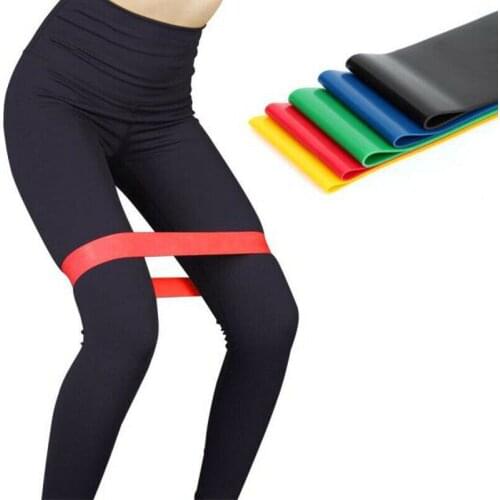 Set of 5 Resistance Band Loop Exercise Workout Crossfit Fitness Yoga Booty Band Elastic Bands 5 Colors