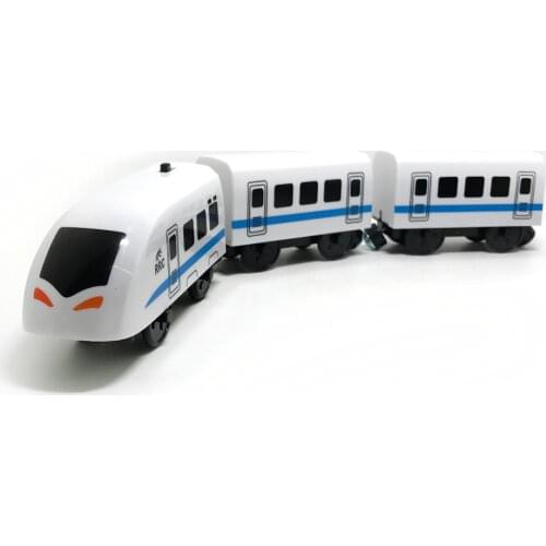 Magnetic Electric Train High Speed Rail Train Toys Compatible with BRIO Train Tracks Wooden Train Tracks Childrens Track Toys