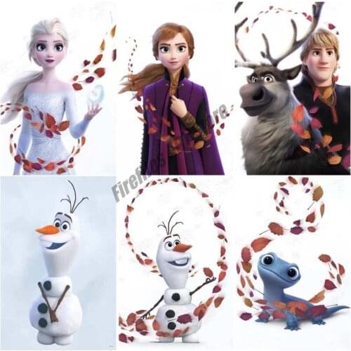 Disney Cartoon Characters Frozen Elsa&Olaf 5D DIY Diamond Painting Cross Stitch Kits Full Square/Round Mosaic Home Decor Gift