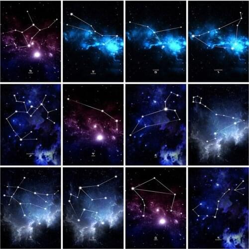 Full Square Drill Diamond Painting by Number Kits Constellation 5D DIY Needlework Diamond Embroidery Mosaic Decorations for Home
