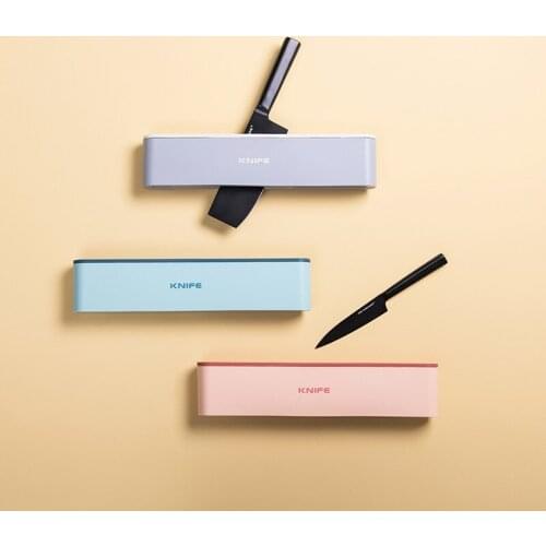 Wall-mounted Punch-free Knife Holder Kitchen Rack Drying Shelf Strong Viscose Home Multifunctional Storage Supplies for Knives