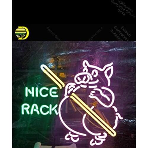 Neon Sign for Nice Pack Bar Pub Hotel Real Glass Tube Pink Pig Neon Light Signs for Store Personalized Custom Neon Beer Signs