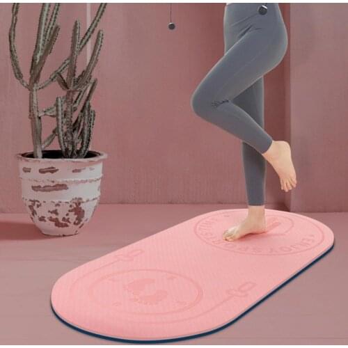 New Non-Slip Mat TPE Yoga Mat Jump Rope Skipping Floor Workouts For Sports Pads Silent Yoga Pad Textured Thick 6mm High Density