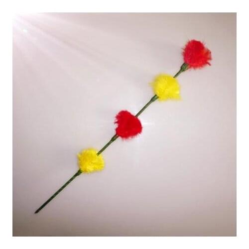 Wholesale 3pcs/Lot Color Change Flower 45cm,Stage Magic Trick,Close Up,Comdy,Street,Mentalism,Classic Magia Toys,Joke,Gadget