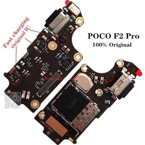 Original Charger Board Connector For Xiaomi Mi POCO F2 Pro F2Pro Quick Charge USB Charging Port Dock Flex Cable With Microphone