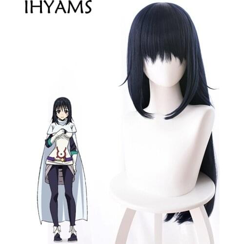 Tensei shitara Slime Datta Ken Cosplay Wigs Shizue Izawa Wig 70cm Blue Long Hair Heat Resistant + Wig Cap